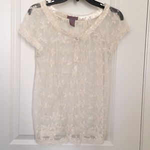 Sheer lace top